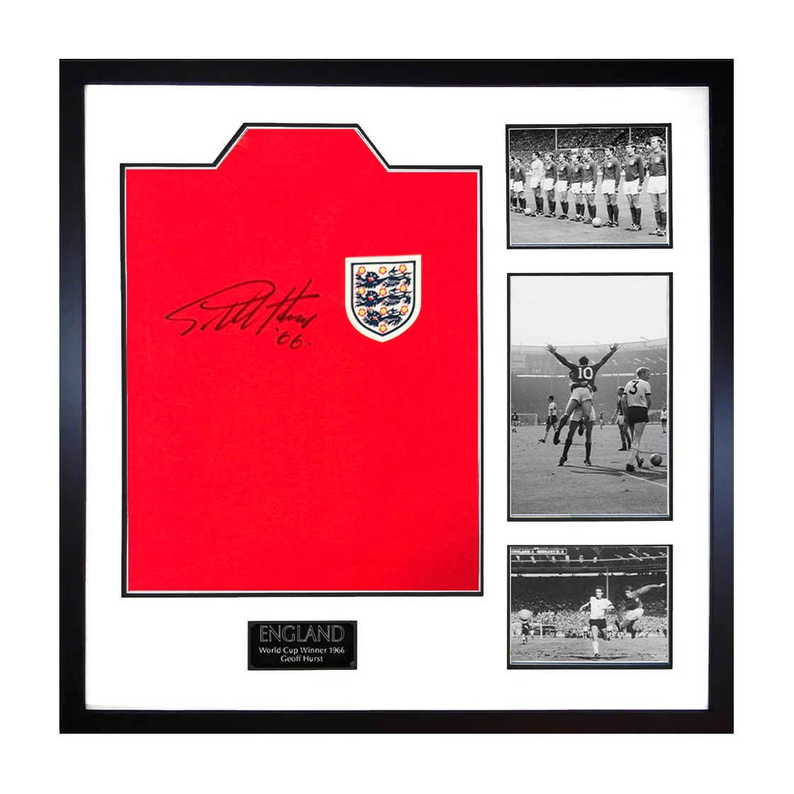 Geoff Hurst Signed England '66 Shirt Elite Frame