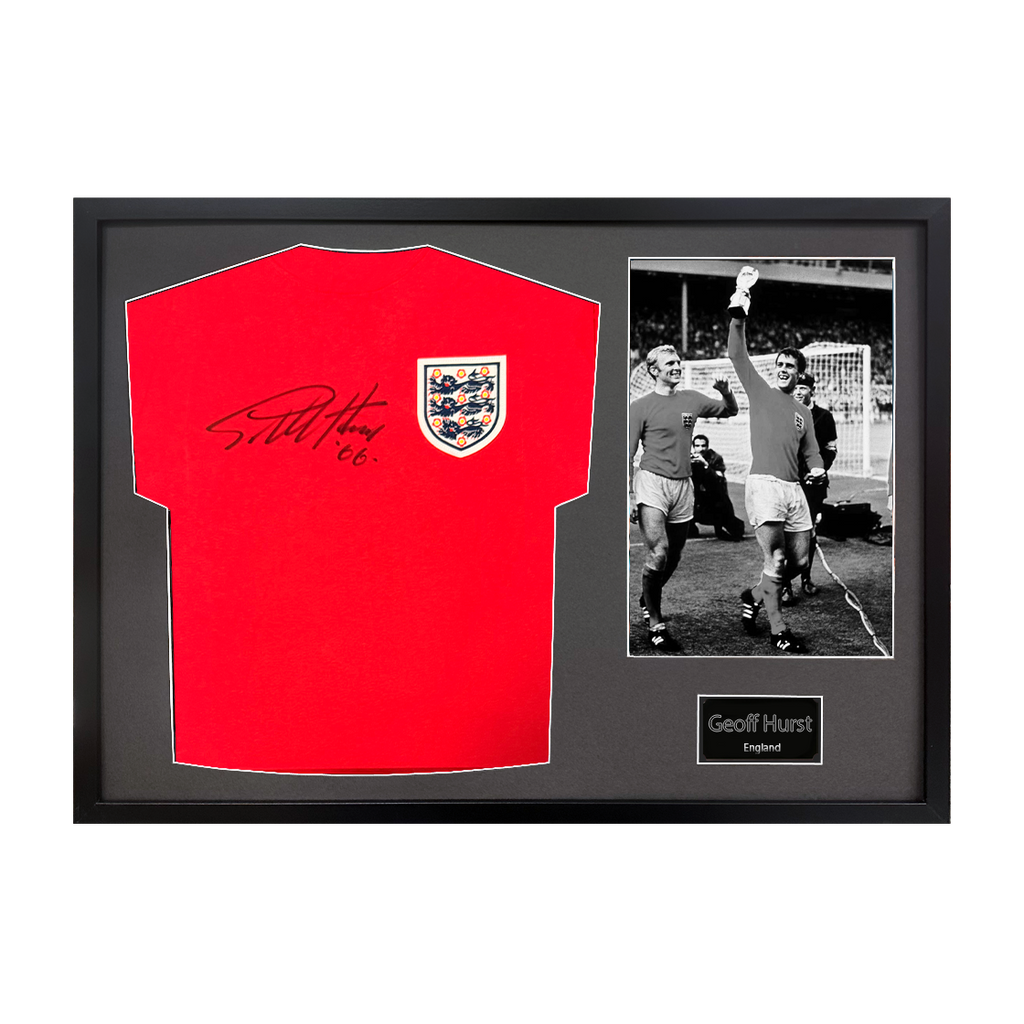 Geoff Hurst Signed England '66 Shirt Classic Frame