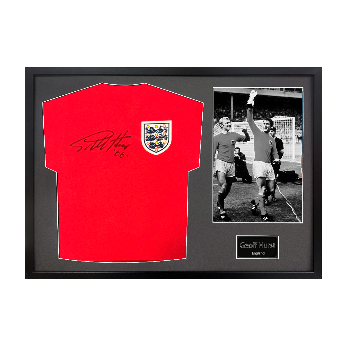 Geoff Hurst Signed England '66 Shirt Classic Frame
