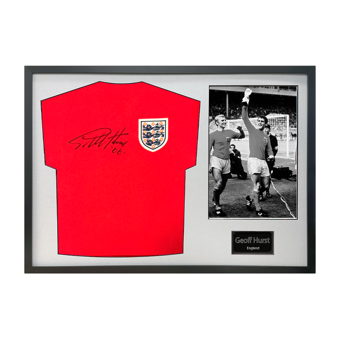 Geoff Hurst Signed England '66 Shirt Classic Frame