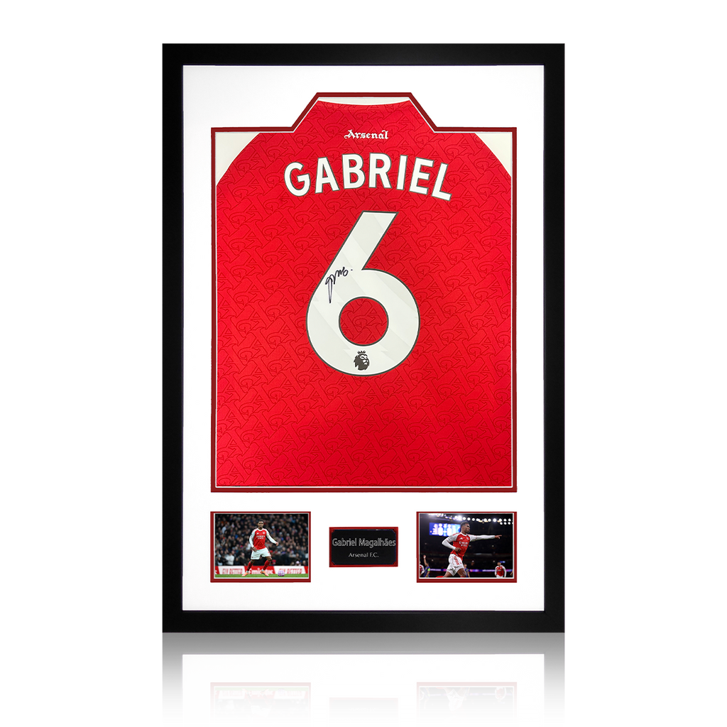 Gabriel Magalhães Signed Arsenal 25/26 Shirt Premium Frame