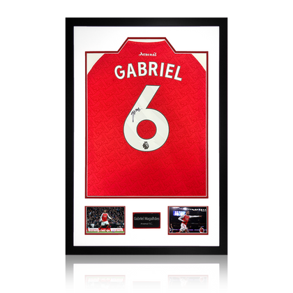 Gabriel Magalhães Signed Arsenal 25/26 Shirt Premium Frame