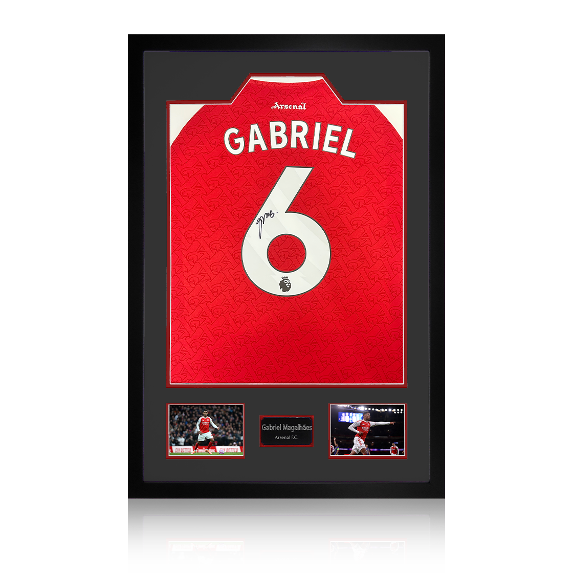 Gabriel Magalhães Signed Arsenal 25/26 Shirt Premium Frame