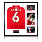 Gabriel Magalhães Signed Arsenal 25/26 Shirt Elite Frame