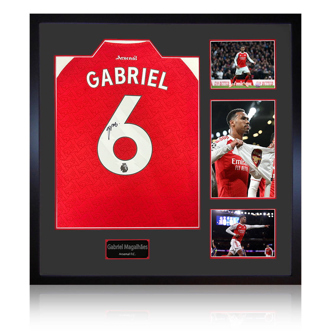 Gabriel Magalhães Signed Arsenal 25/26 Shirt Elite Frame