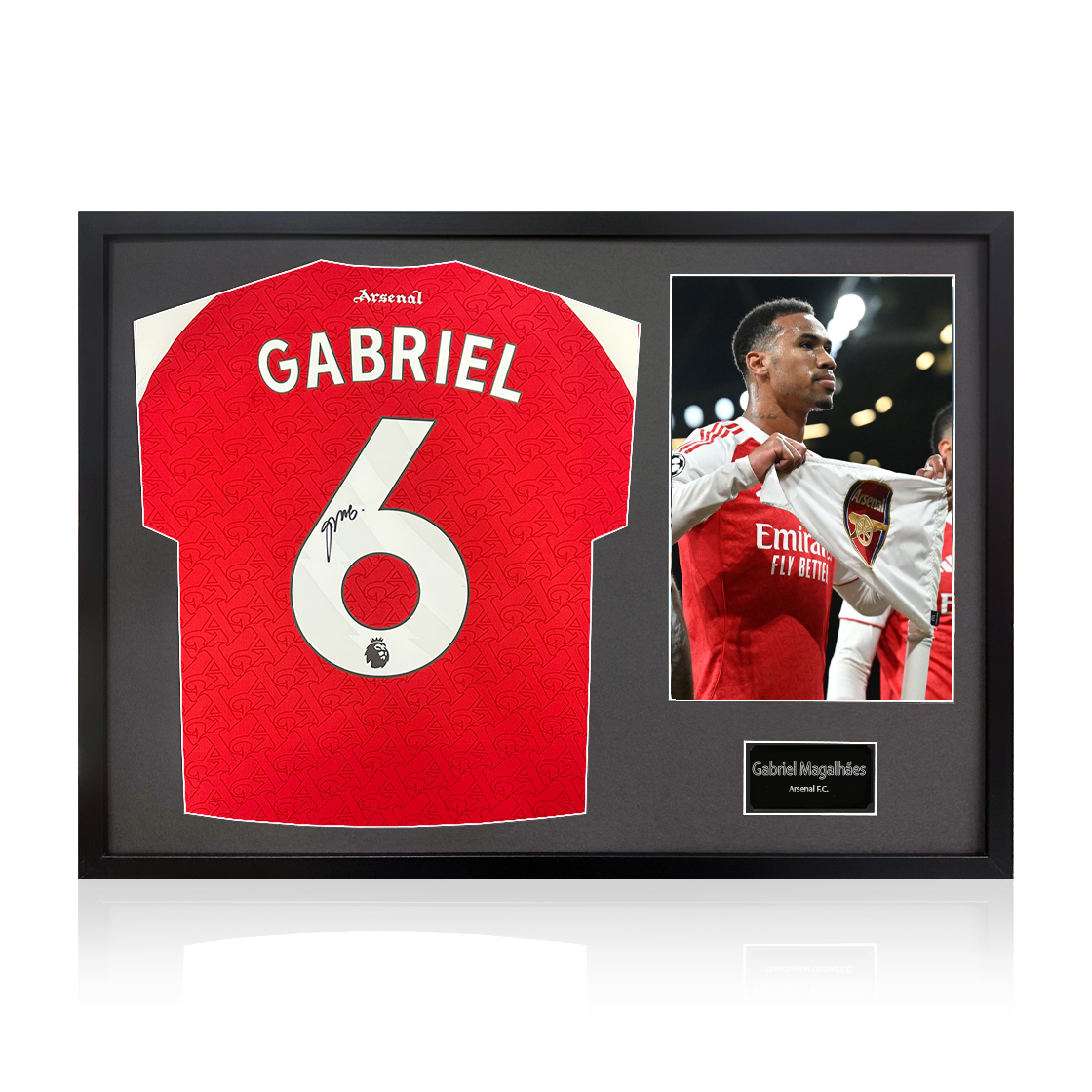 Gabriel Magalhães Signed Arsenal 25/26 Shirt Classic Frame