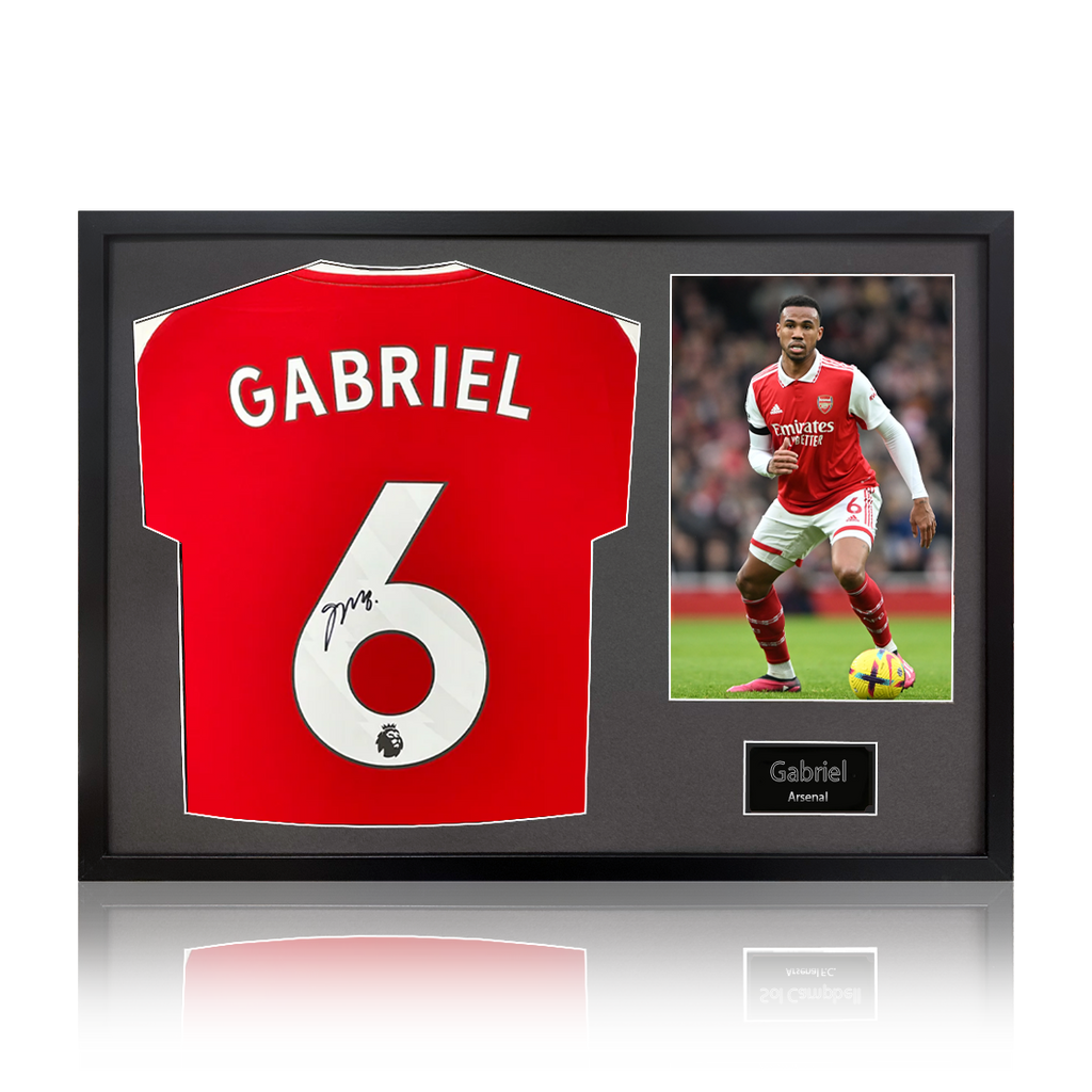 Gabriel Magalhães Signed Arsenal 24/25 Shirt Classic Frame
