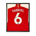 Gabriel Magalhães Signed Arsenal 23/24 Shirt Compact Display