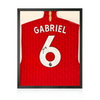 Gabriel Magalhães Signed Arsenal 23/24 Shirt Compact Display