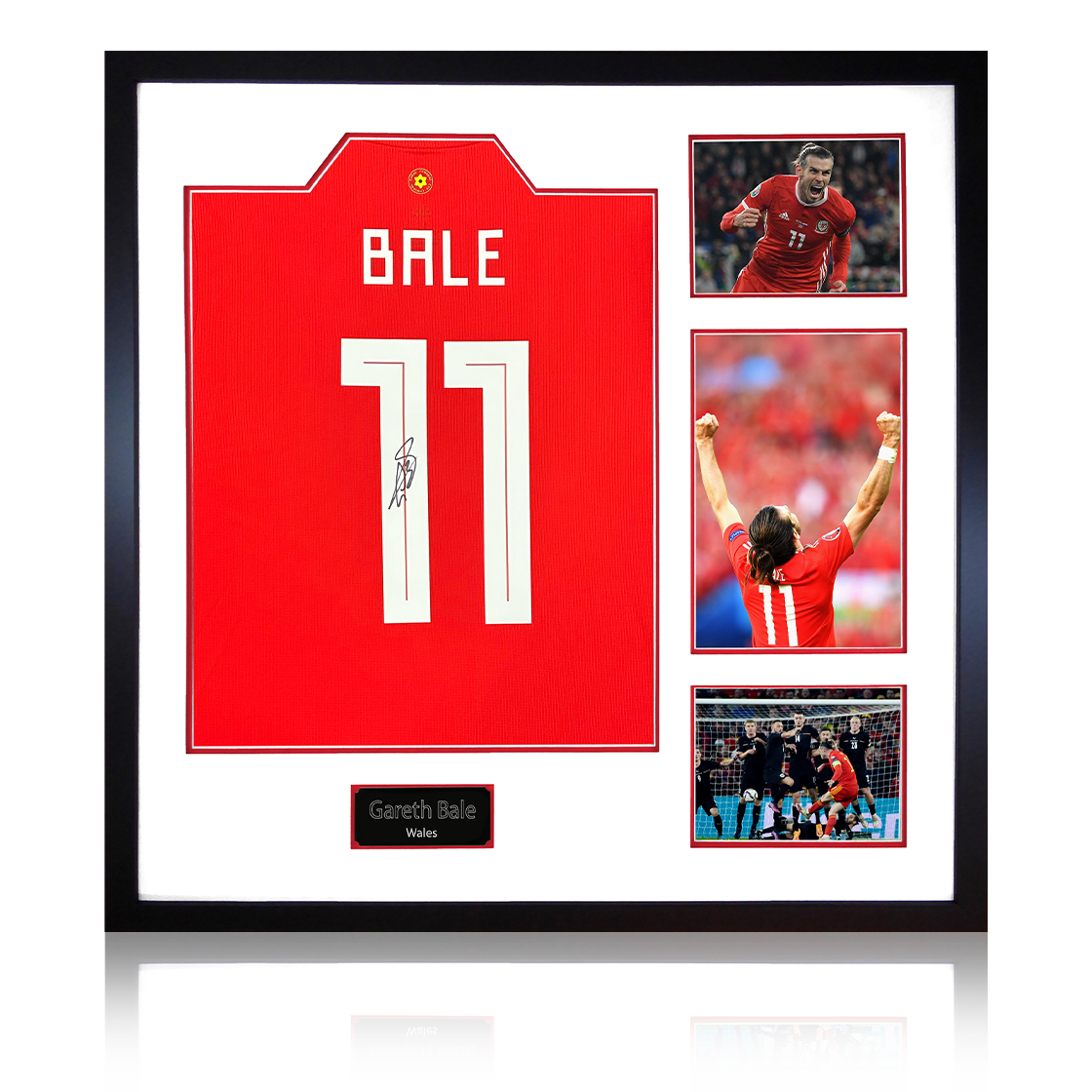 Gareth Bale Signed Wales Shirt Elite Frame