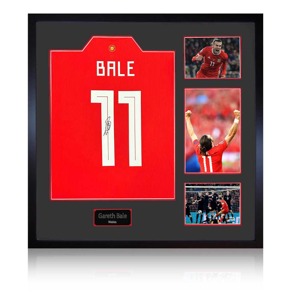 Gareth Bale Signed Wales Shirt Elite Frame