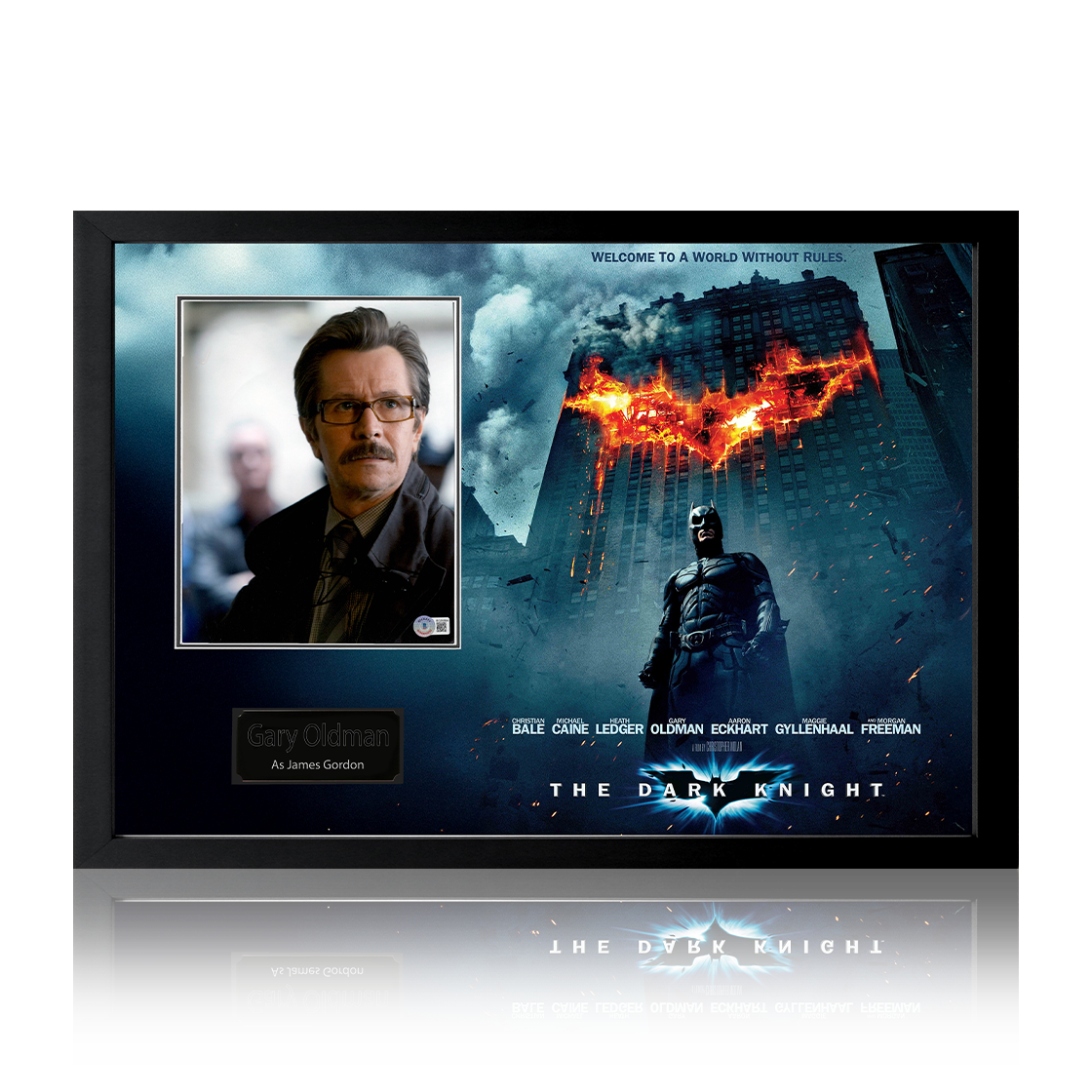 Gary Oldman Signed The Dark Knight Image Iconic Frame (Beckett)
