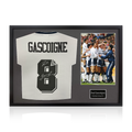 Paul Gascoigne Signed Tottenham Hotspur Shirt Classic Frame