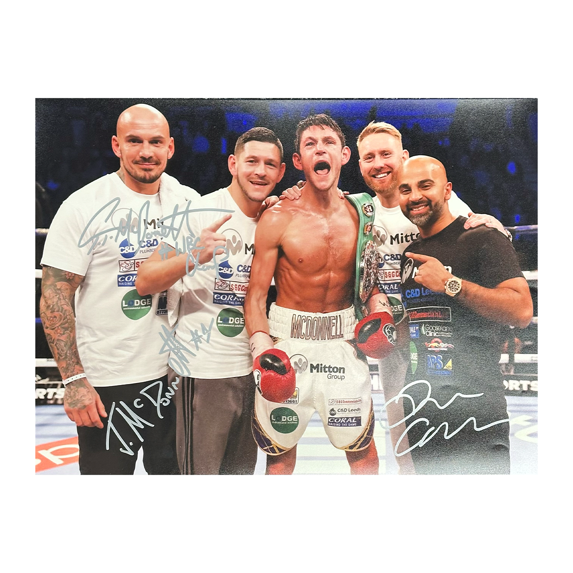 Gavin & Jamie McDonnell & Dave Coldwell Signed 16x12 Image