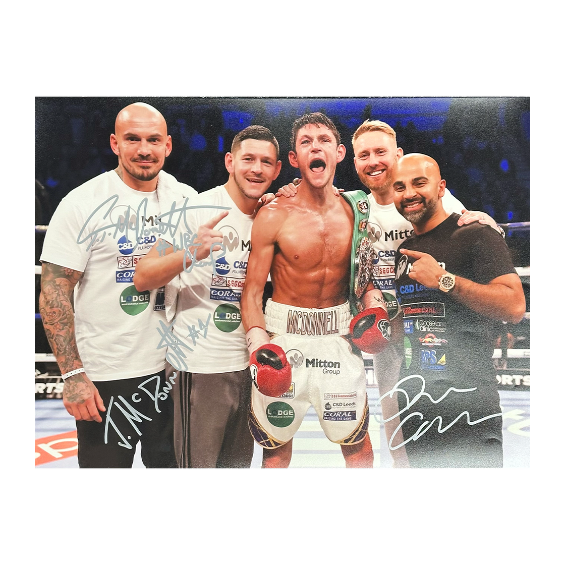 Gavin & Jamie McDonnell & Dave Coldwell Signed 16x12 Image