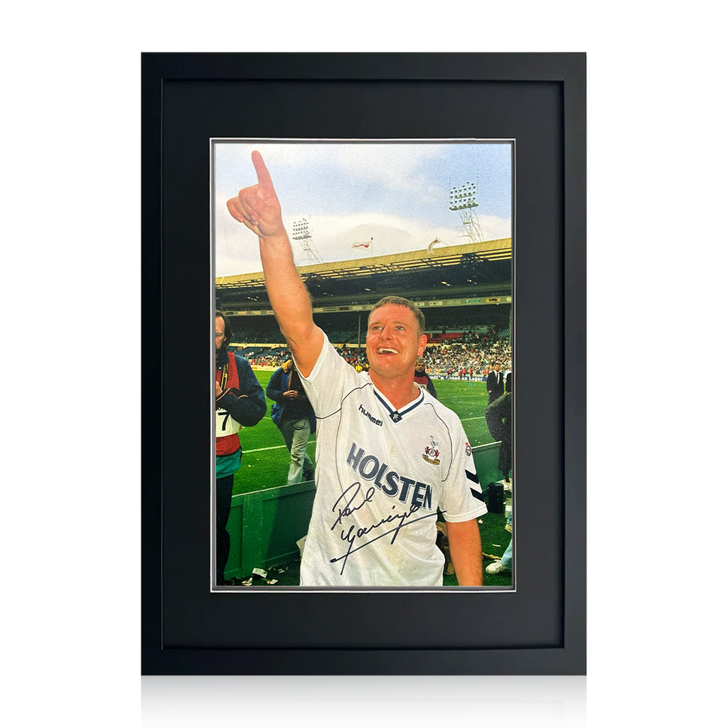 Paul Gascoigne Signed Tottenham Hotspur Image Deluxe Mount Frame