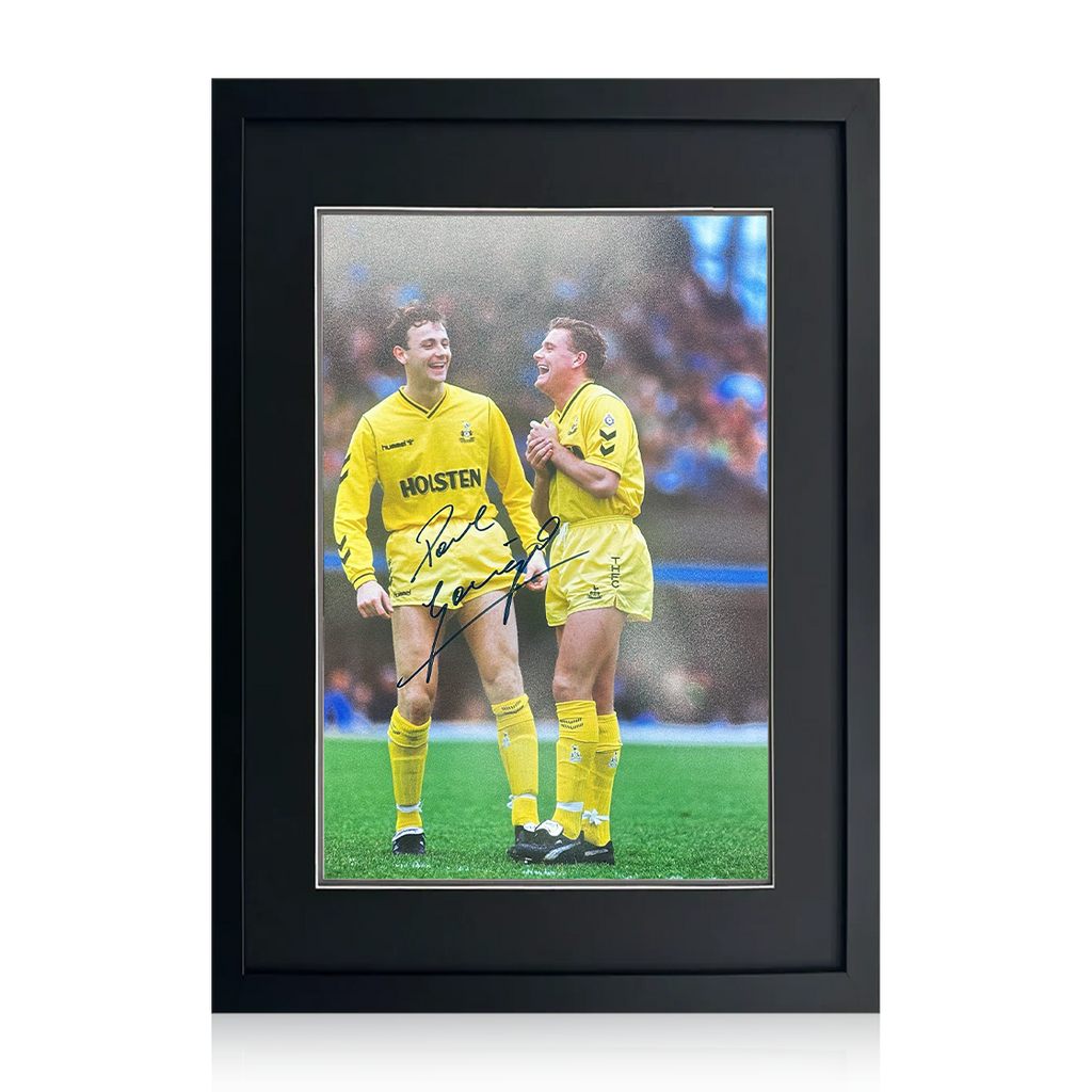 Paul Gascoigne Signed Tottenham Hotspur Image Deluxe Mount Frame