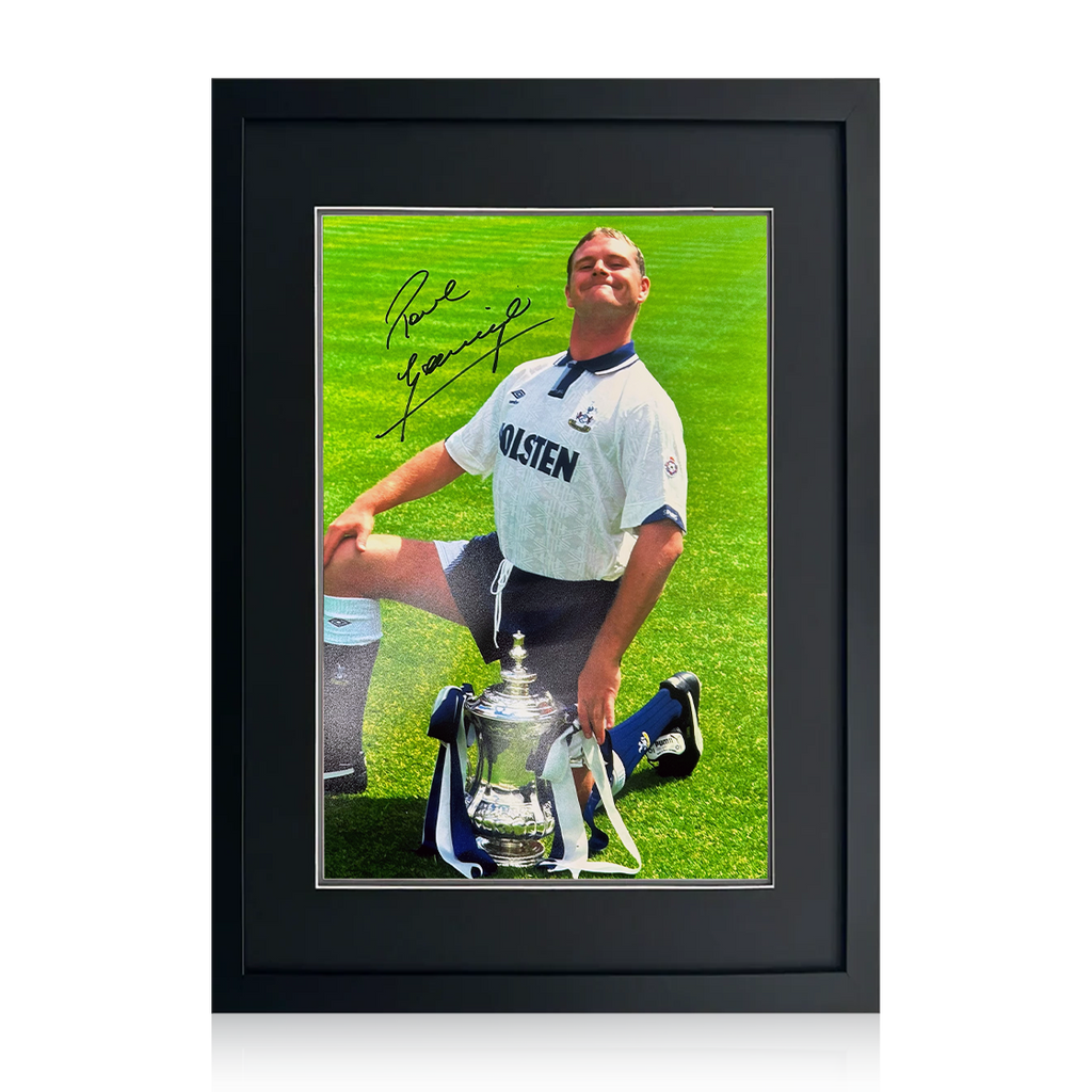 Paul Gascoigne Signed Tottenham Hotspur Image Deluxe Mount Frame