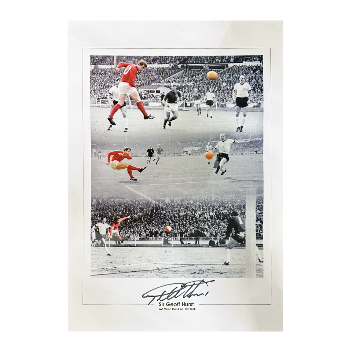 Geoff Hurst Signed England 20x16 Image