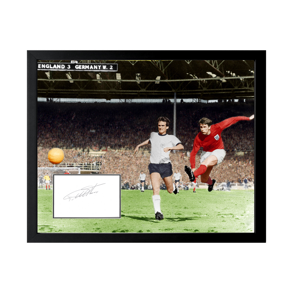 Geoff Hurst Signed England Cut Deluxe Mount Frame