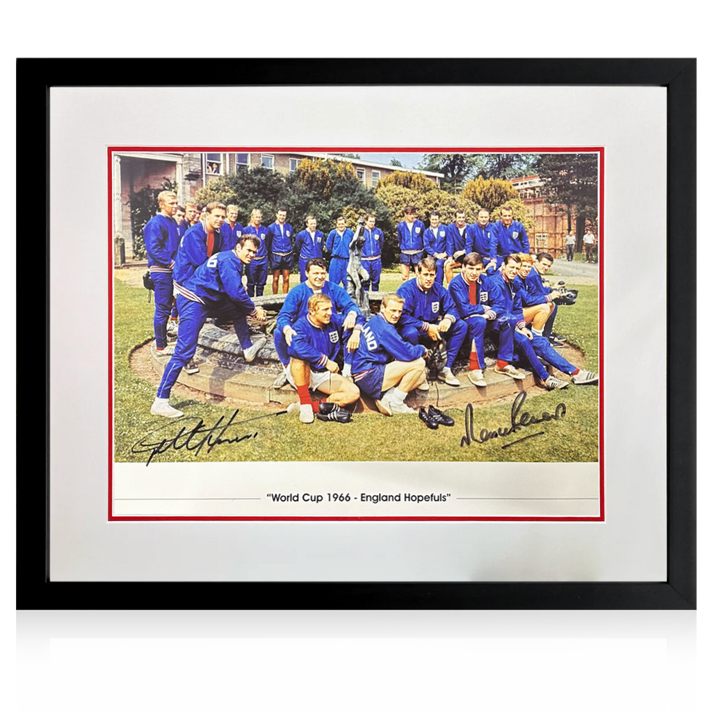Geoff Hurst & Martin Peters Signed England Deluxe Mount Frame