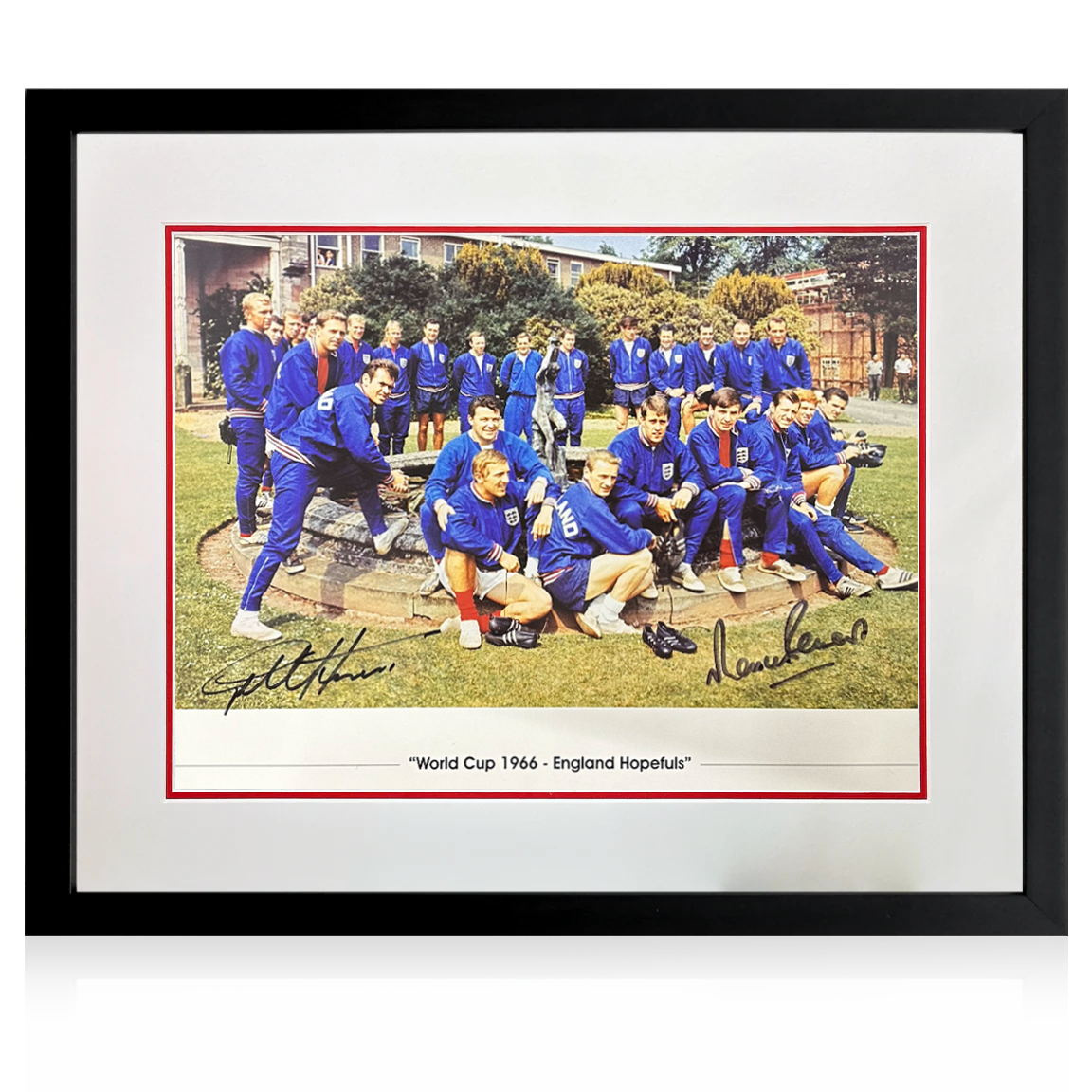 Geoff Hurst & Martin Peters Signed England Deluxe Mount Frame