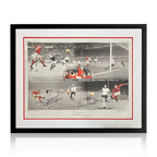 Geoff Hurst & Martin Peters Signed England Deluxe Mount Display
