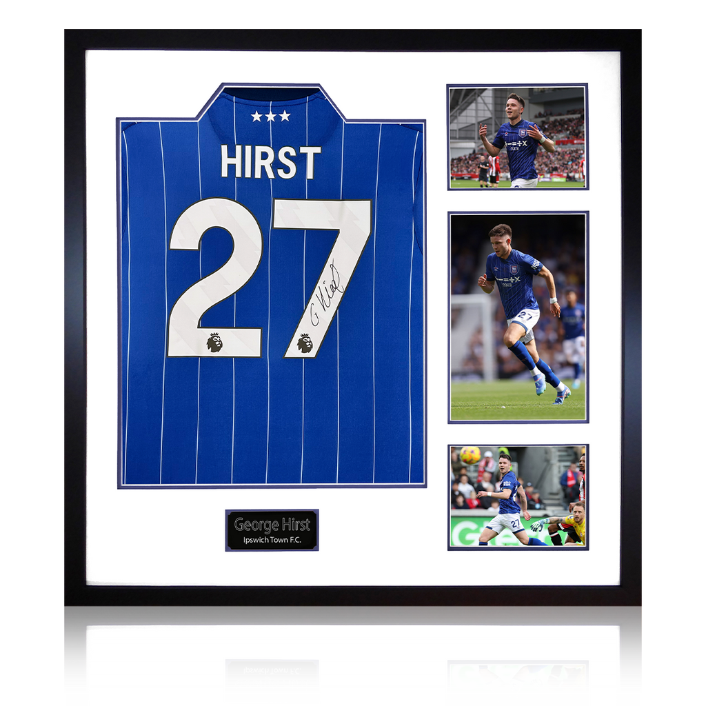 George Hirst Signed Ipswich Town 24/25 Shirt Elite Frame