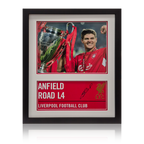 Steven Gerrard Signed Anfield Road Sign Iconic Frame