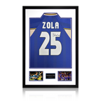 Gianfranco Zola Signed Chelsea Shirt Premium Frame