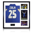 Gianfranco Zola Signed Chelsea Shirt Elite Frame