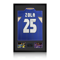Gianfranco Zola Signed Chelsea Shirt Premium Frame