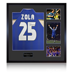 Gianfranco Zola Signed Chelsea Shirt Elite Frame