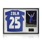 Gianfranco Zola Signed Chelsea Shirt Classic Frame