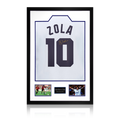 Gianfranco Zola Signed Parma Calcio 1913 Shirt Premium Frame