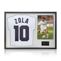 Gianfranco Zola Signed Parma Calcio 1913 Shirt Classic Frame