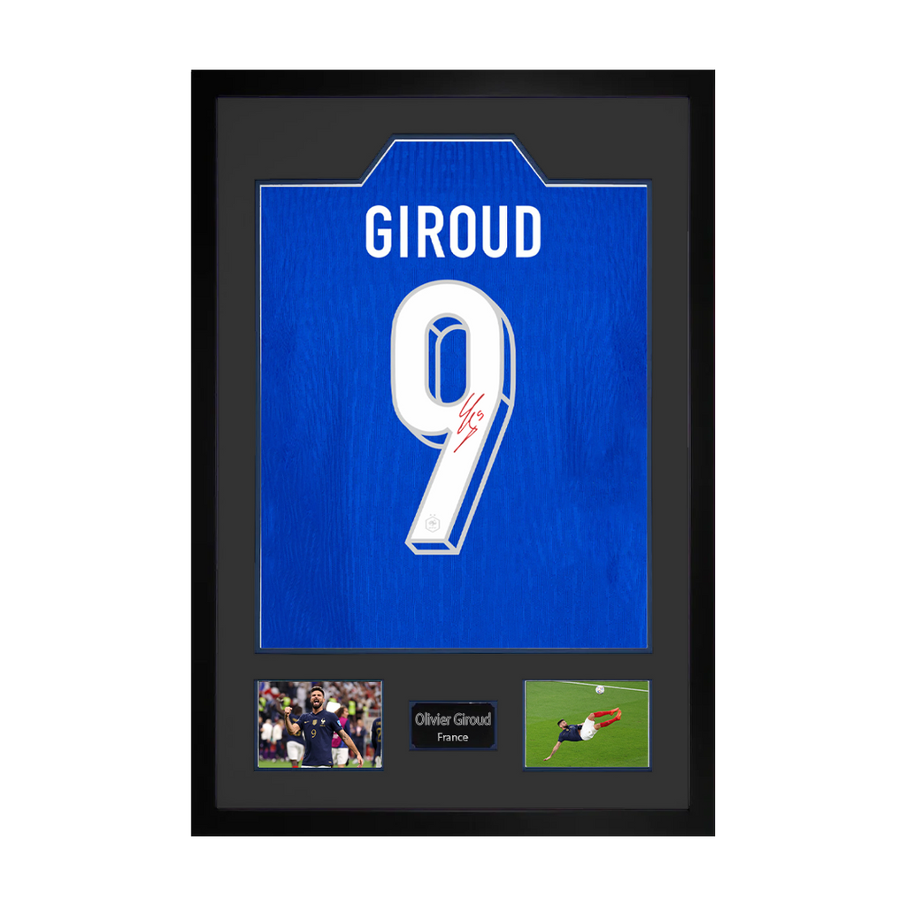 Olivier Giroud Signed France Shirt Premium Frame