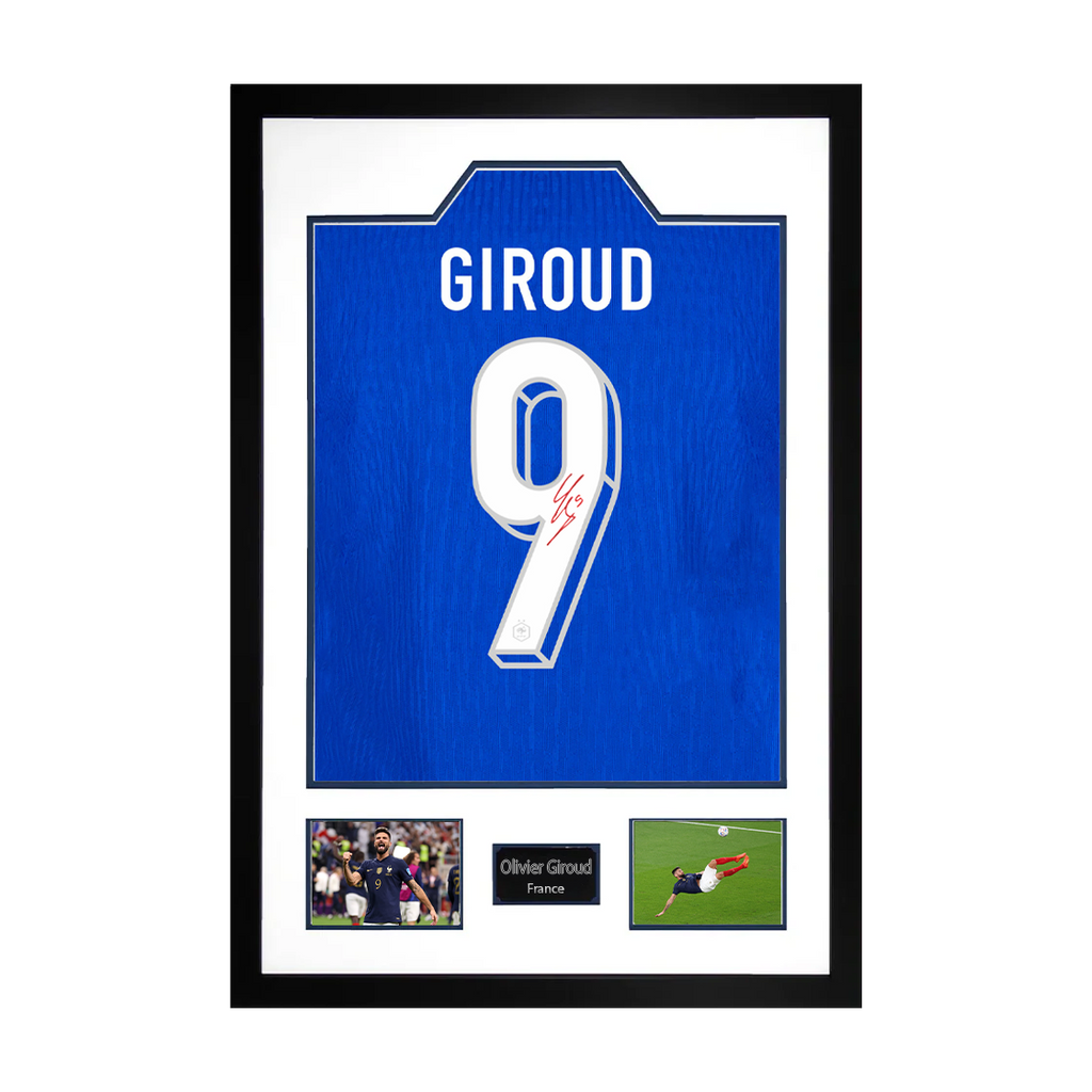 Olivier Giroud Signed France Shirt Premium Frame