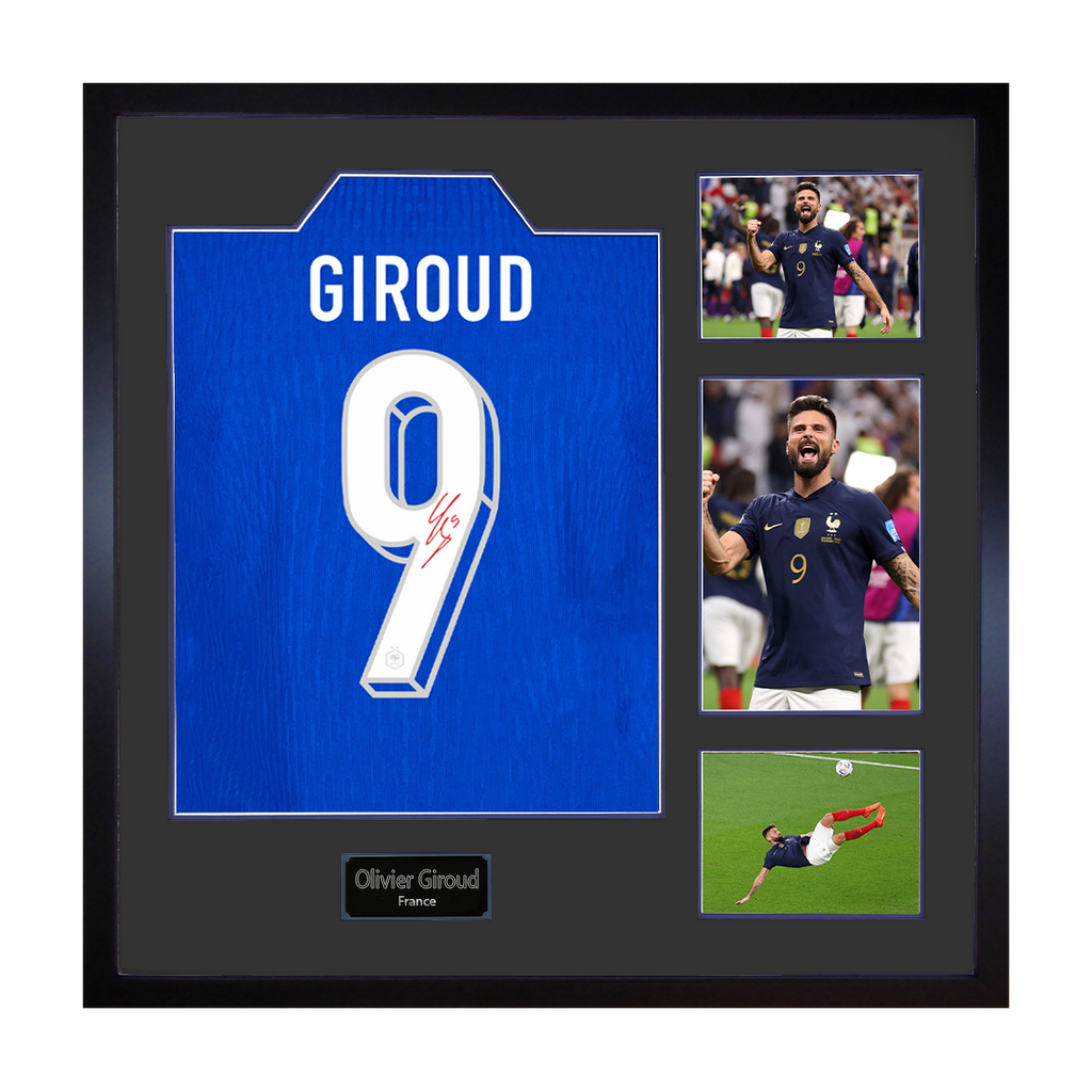 Olivier Giroud Signed France Shirt Elite Frame