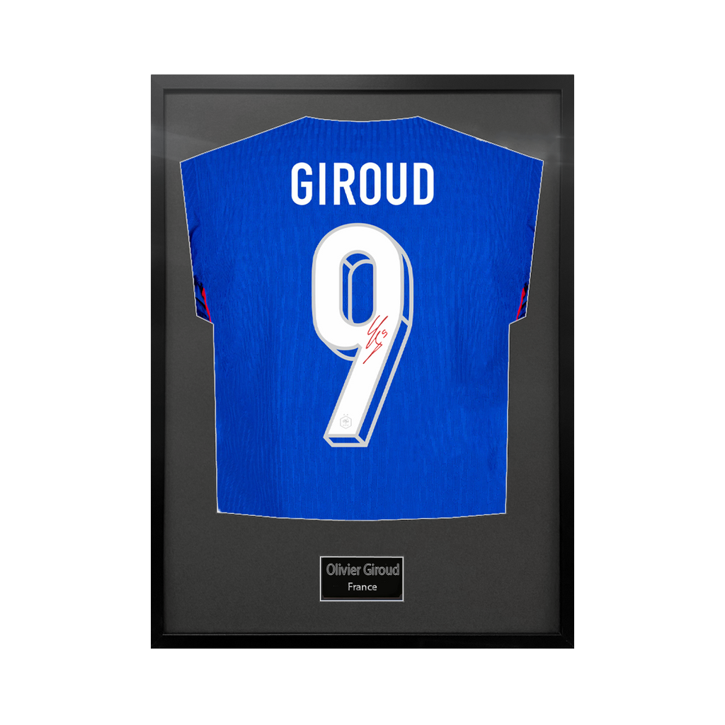 Olivier Giroud Signed France Shirt Standard Frame