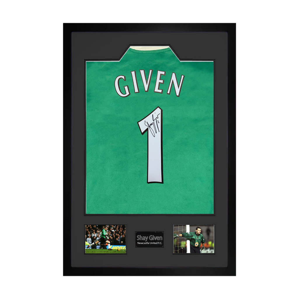 Shay Given Signed Newcastle United Shirt Premium Frame