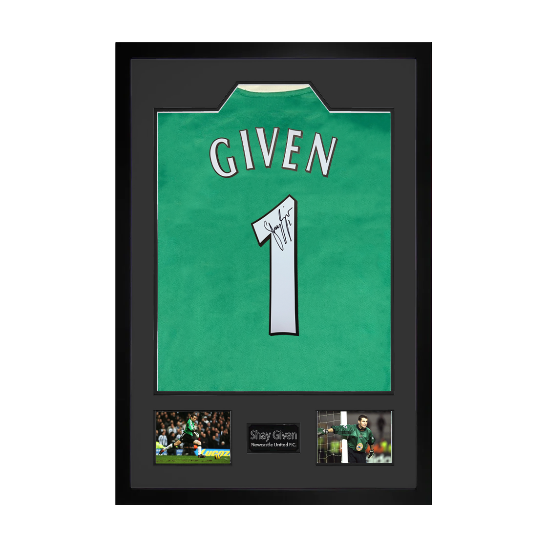 Shay Given Signed Newcastle United Shirt Premium Frame