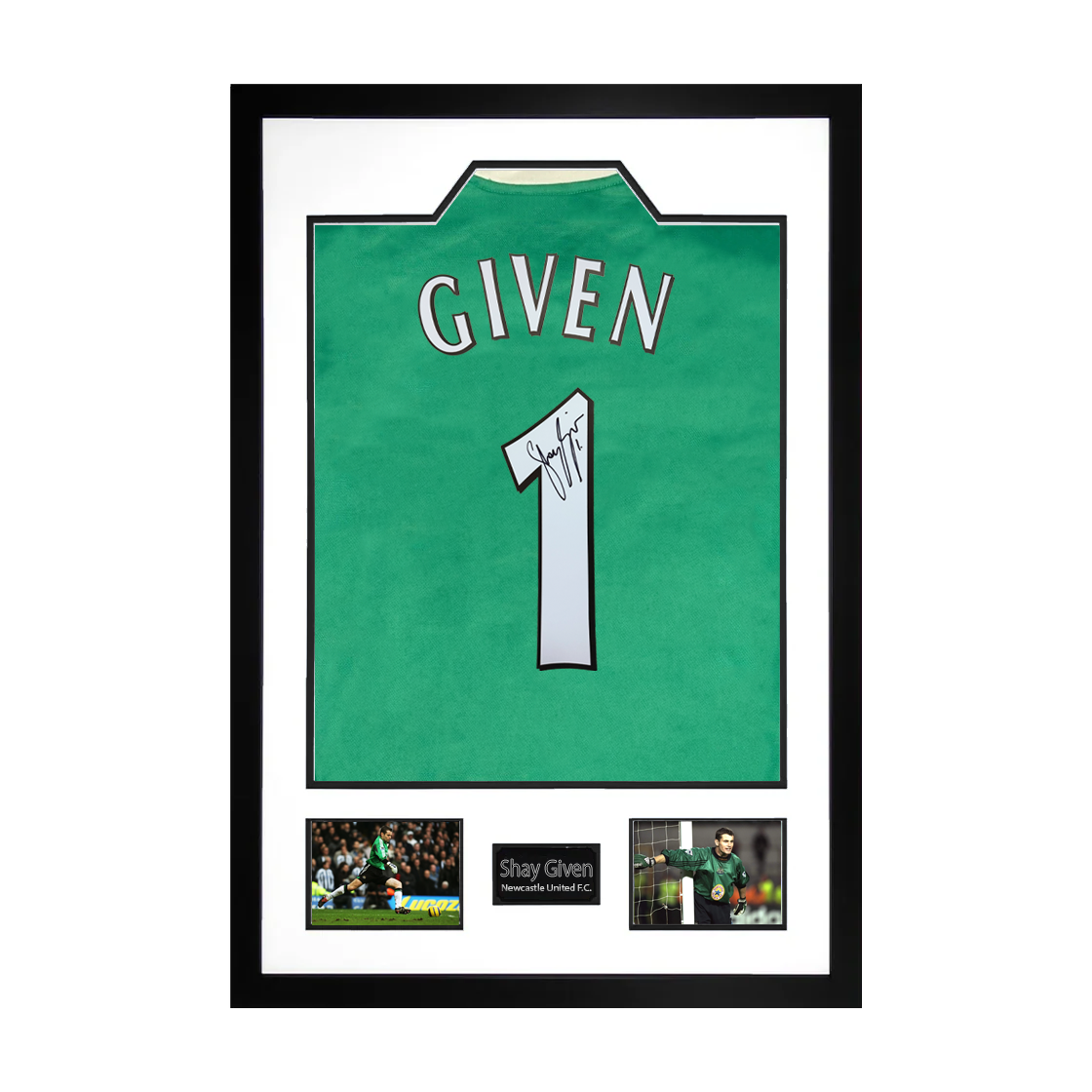 Shay Given Signed Newcastle United Shirt Premium Frame