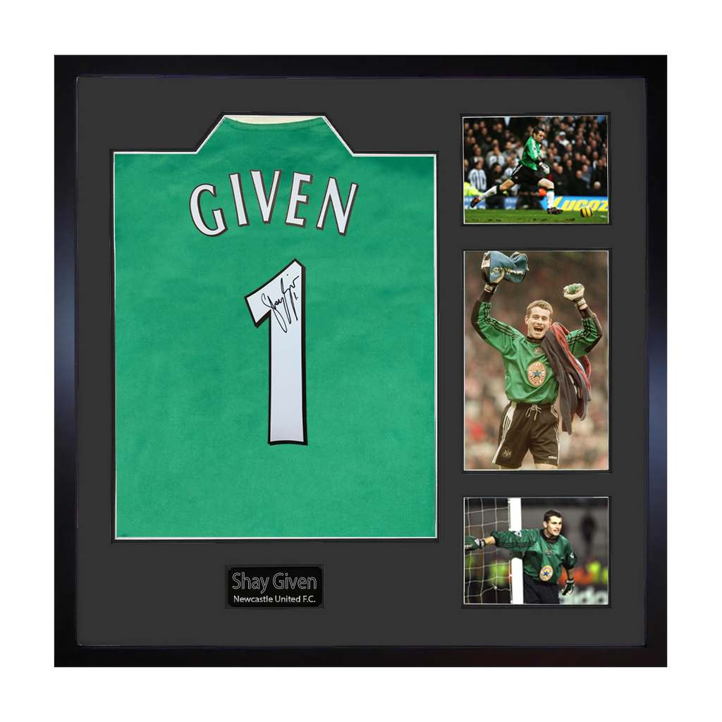 Shay Given Signed Newcastle United Shirt Elite Frame