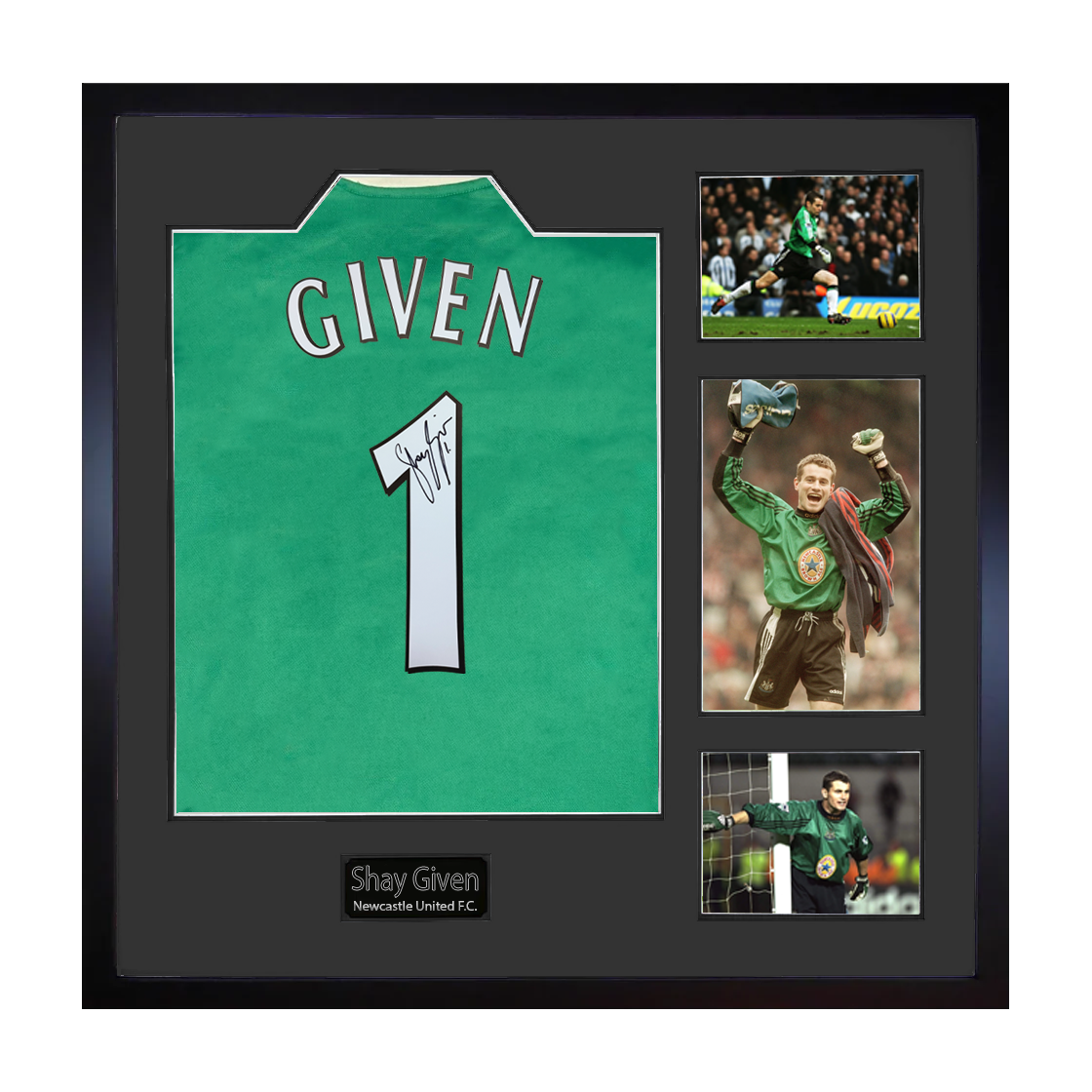 Shay Given Signed Newcastle United Shirt Elite Frame