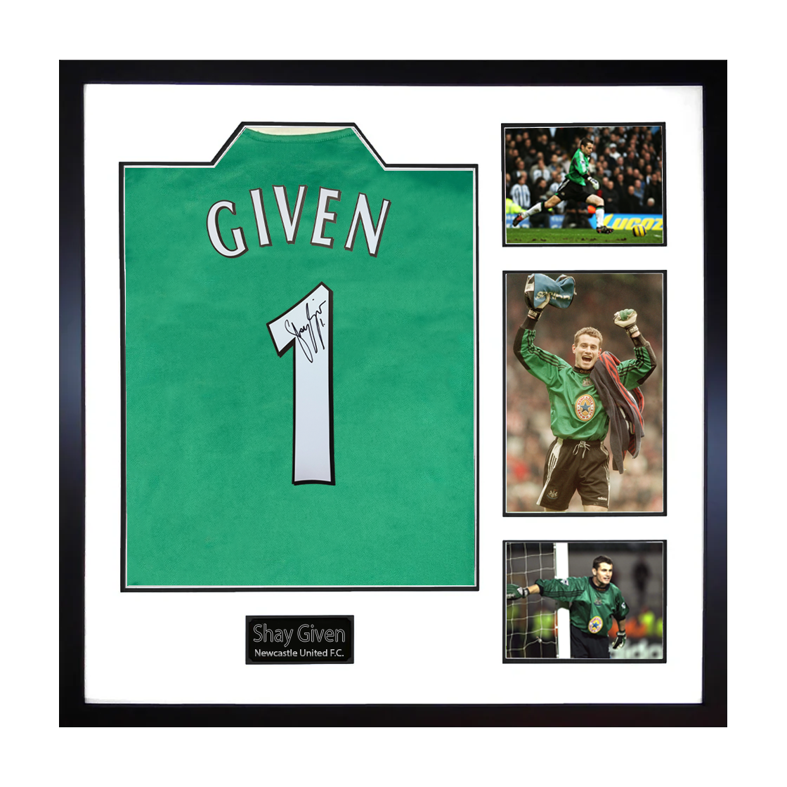 Shay Given Signed Newcastle United Shirt Elite Frame