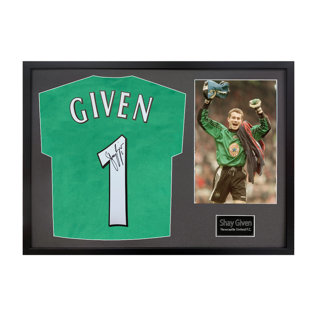 Shay Given Signed Newcastle United Shirt Classic Frame
