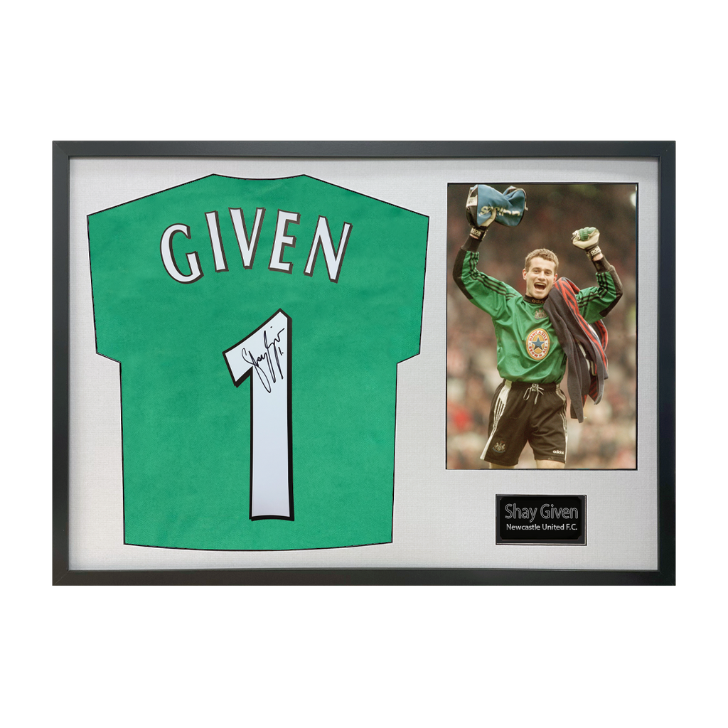 Shay Given Signed Newcastle United Shirt Classic Frame