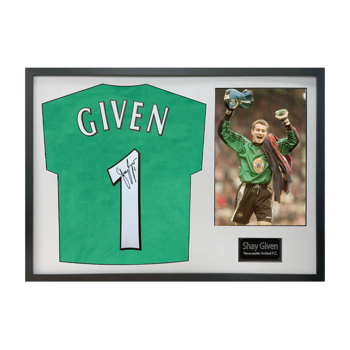 Shay Given Signed Newcastle United Shirt Classic Frame