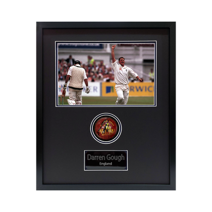Darren Gough Signed England Cricket Ball Compact Frame
